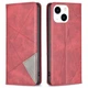 Чехол-книжка с кармашками UniCase Geometric Pattern для iPhone 14 - Red - изображение 1