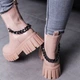 Ботинки женские Fashion Leith 3466 38 размер 24,5 см Бежевый 4261025 - изображение 6