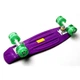Пенни борд Penny Board 22" Фиолетовый со светящимися зелеными колесами - изображение 5