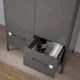 Шафа з дверцятами та ящиками IKEA IDASEN 80х47х119 см темно-сіра (504.963.81) - зображення 8