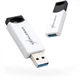 USB флеш накопитель eXceleram 64GB H2 Series White/Black USB 3.1 Gen 1 (EXU3H2W64) - изображение 1