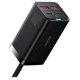 Блок питания Baseus GaN3 Pro 100W (2xUSB, 2xType-C) Quick charge для MacBook/Asus/Lenovo/HP/Google/Huawei/Samsung - изображение 2