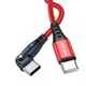 Кабель USB Type-C - USB Type-C (1м) PD 60 Вт поворотный провод для быстрой зарядки телефона 3A USLION US0177 Red - изображение 1