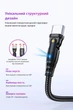 Кабель USB Type-C - USB Type-C (1м) PD 60 Вт поворотный провод для быстрой зарядки телефона 3A USLION US0177 Red - изображение 5