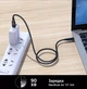Кабель USB Type-C - USB Type-C (1м) PD 60 Вт поворотный провод для быстрой зарядки телефона 3A USLION US0177 Red - изображение 9