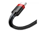 Кабель Baseus Cafule Cable USB for Type-C Black-Red 2м (CATKLF-C91) - изображение 2