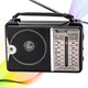 Портативный FM радиоприемник на батарейках от сети GОLОN RХ 6О6 ФМ радио проигрыватель - изображение 1