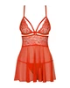Пеньюар с кружевом Obsessive 838-BAB-3 babydoll Красный 2XL/3XL (SX1121) - изображение 8