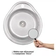 Кухонна мийка WEZER 4843(06) Decor 480x430x160 мм + сифон - зображення 2