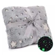 Плед-покрывало из микрофибры Magic Blanket светящееся в темноте 150х100см Звезды - изображение 1
