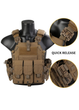 Плитоноска-тактический быстросъемный военный жилет Emersongear Quick Release 094K style Plate Carrier Койот EM7405CB - изображение 11