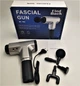 М'язовий масажер для тіла ручний 220V портативний 4 насадки Fascial Gun RF-709 сірий - зображення 2