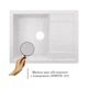 Кухонная мойка Lidz 650x500/200 WHI-01 (LIDZWHI01650500200) - изображение 8