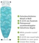 Дошка для прасування Wenko PUMA Advance 120 x 42 см, метал з порошковим покриттям, бірюзовий, білий - зображення 7