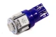 Світлодіодна лампа AllLight T10 5 діодів 5050 W2,1x9,5d 12V BLUE голубі - зображення 2