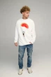 Світшот чоловічий OVERSIZE /no flis/ S Білий (BSMW30120) - изображение 2