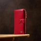 Яркий женский стильный кошелек-клатч ST Leather Wallet&nbsp;19374 Красный - изображение 5