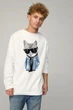 Світшот чоловічий OVERSIZE /no flis/ L Білий (BSMW30082) - изображение 1