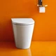 Унитаз напольный безободковый белый без бачка LAUFEN Kartell сиденье микролифт выпуск в стену H8233370000001_H8913330000001 - изображение 5