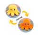 М'яка іграшка восьминіжка-перевернушка Funny Octopus №5 антистрес 20x10 см Оранжево-Жовтий Без бренду - зображення 2