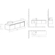 0025144W LINEA Тумба 1800 з матовою раковиною з штучного каменю, біла - зображення 2