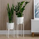 Комплект подставок под цветочные вазоны Британские Adore Decor белый (без горшков/комплект из 2-х штук/металл) (BRwK) - изображение 4