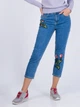 Зауженные джинсы с декоративной нашивкой Vero Moda 31726I526 S (71083S) Голубой - изображение 1