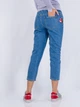 Зауженные джинсы с декоративной нашивкой Vero Moda 31726I526 S (71083S) Голубой - изображение 2
