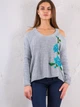 Свитер c элементами вышивки Boohoo EE00782 L (44982L) Серый - изображение 1