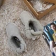 Женские угги с бантиком зимние серые замшевые короткие 40, 1019032сс, UGG - изображение 8