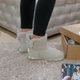 Женские угги с бантиком зимние серые замшевые короткие 40, 1019032сс, UGG - изображение 10