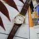 Стильные женские часы Casio LTP-V006GL-7BUDF Белые с золотистым/коричневым - изображение 5