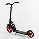 Двухколесный самокат колеса PU, складной, амортизатор Best Scooter 85х16х36 см (fit0010790) Черно-красный - изображение 4
