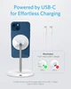 Бездротовий зарядний пристрій Anker PowerWave Select Magnetic 2-in-1 Stand (White) (6764574) - зображення 4