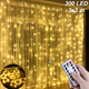 Гірлянда штора водоспад з пультом Copper Light 300 Led 3х3м Warm White - изображение 1