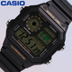 Мужские наручные часы Casio ILLUMINATOR AE-1200WH-1BVEF Черные\зеленый экран - изображение 7