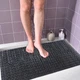 Силіконовий килимок для ванни та душу Bathlux гумовий ПВХ, нековзкий Чорний - зображення 5