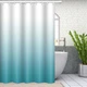 Шторка для ванної водонепроникна Bathlux 180 x 180 см люкс якість, Бірюзовий градієнт - зображення 4