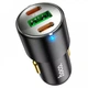 Автомобільний зарядний пристрій Hoco NZ6 45W 2xType-C/USB black - зображення 4