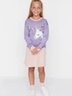 Детский комплект (джемпер + юбка) для девочки Trendyol TKDAW23AU00006 103 см Rose (8683047156194) - изображение 1