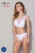 Хлопковый топ с прозрачной вставкой Passion PS002 TOP Белый L (SO4203) - изображение 6