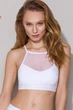 Спортивный хлопковый топ с прозрачной вставкой Passion PS006 TOP Белый L (SO4243) - изображение 1