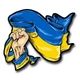 Наклейка автомобильная "Флаг Украины" 18х15 см DU-GARA (tab-0058) - изображение 1