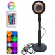 Светильник проекционный Sunset Lamp RGB с пультом на штативе USB проектор атмосферная лампа разноцветная - изображение 10