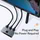 Переключатель HDMI разветвитель Baseus Matrix HDMI Splitter 2-in-1/ 1-in-2 Grey (CAHUB-BC0G) - изображение 7
