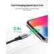 Кабель зарядный UGREEN USB-A to Lightning для iPhone iPad 2.4А с оплеткой 1 м Black (US199) - изображение 2