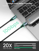 Кабель зарядный Ugreen USB Type-C to Type-C USB C 3.1 Gen 2 10Gbps 4K с нейлоновой оплеткой 1 м (US355) - изображение 4