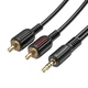 Аудіокабель BOROFONE BL11 3.5mm male to double lotus RCA, PVC, 1,5m, Black (6974443382204) - зображення 4