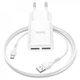 Мережевий зарядний пристрій HOCO C88A + кабель USB – Micro USB Star Round Dual Port Charger Set 2USB 2.4A White - зображення 5