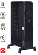Масляный радиатор обогреватель 11 секцій 2300 Вт 23 кв м Luxell LUX-1230S Black (29001) - изображение 1